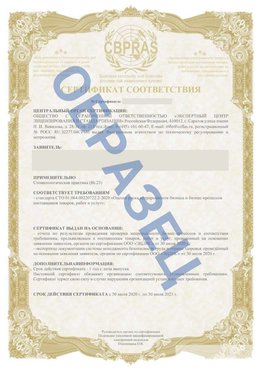 Образец Сертификат СТО 01.064.00220722.2-2020 Королев Сертификат СТО 01.064.00220722.2-2020 